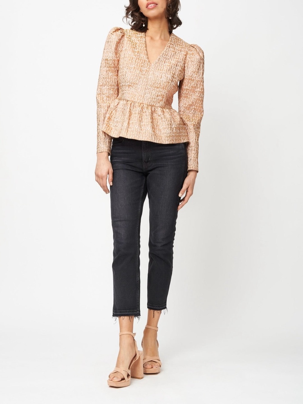 Fresha London Harper Top Gold Metallic